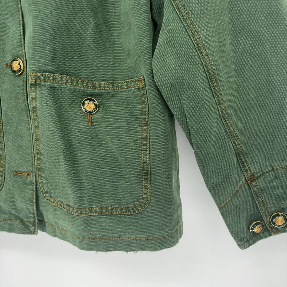 Sandro Utility Jacket with Brown Corduroy Collar - Picture 3 of 4